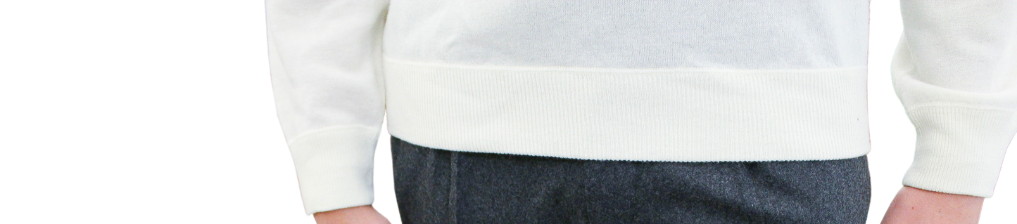 Girocollo in Merinos Bianco