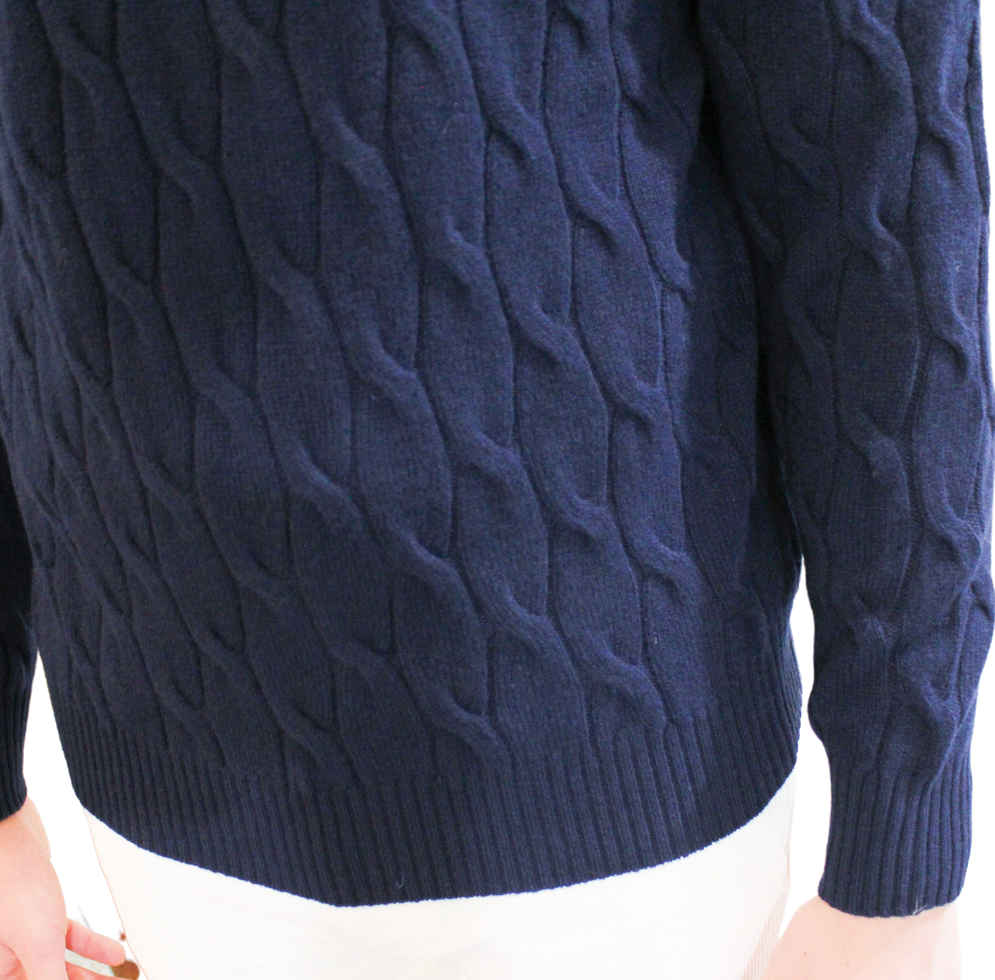 Dolcevita Lana/Cashmere con motivo a rilievo