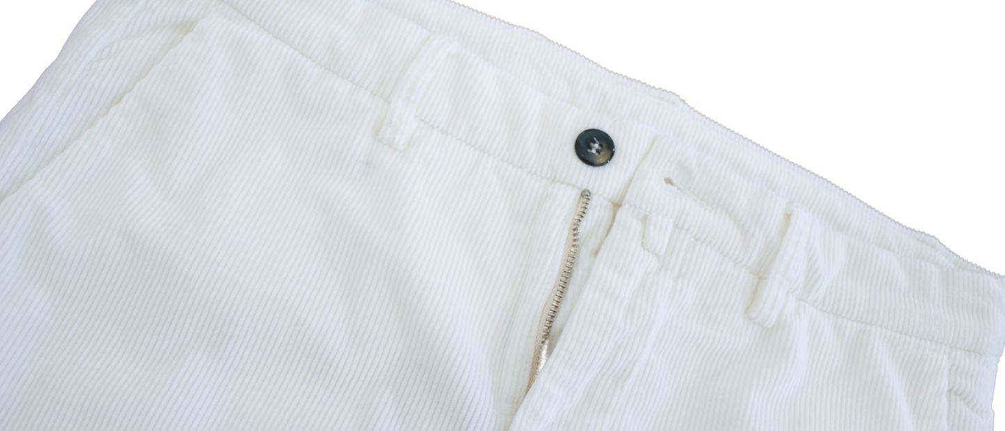 Pantalone t/a in velluto Made in Italy Panna
