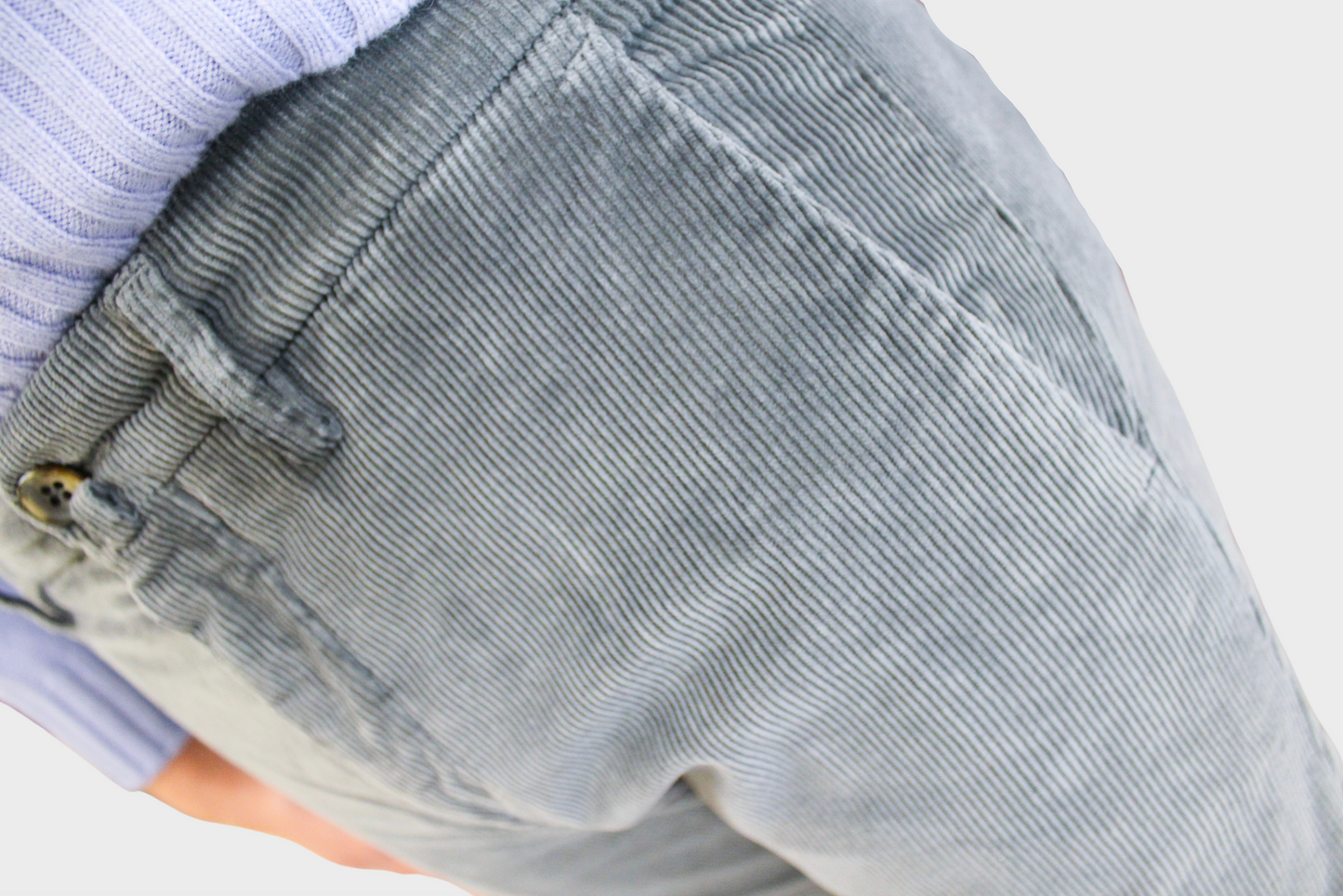 Pantalone t/a in velluto Made in Italy Grigio