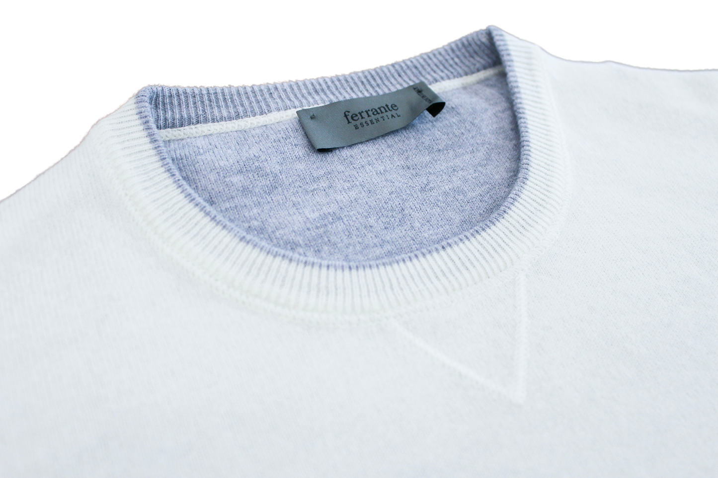 Girocollo in Merinos Bianco