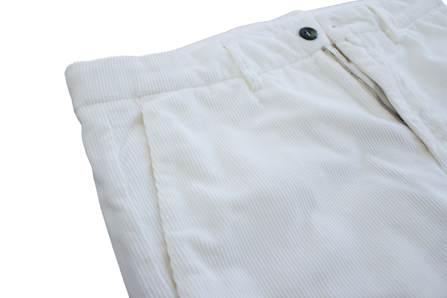 Pantalone t/a in velluto Made in Italy Panna