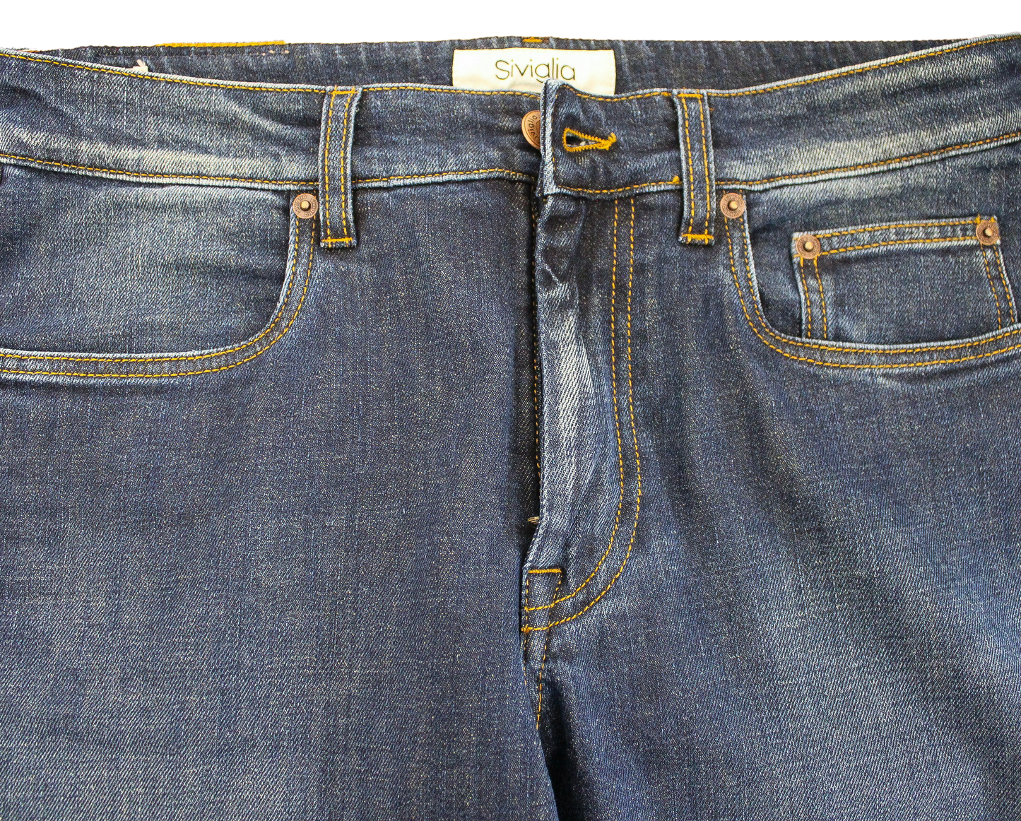 Jeans in denim di cotone Made in Italy Dark-blue
