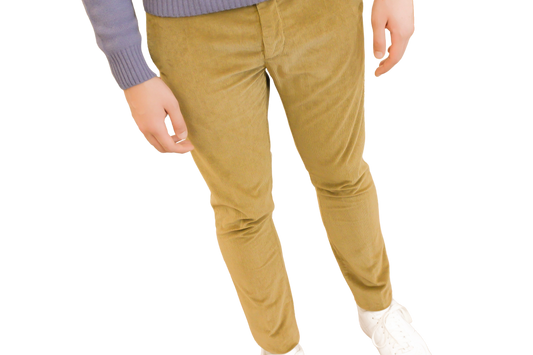 Pantalone t/a in velluto Made in Italy Beige